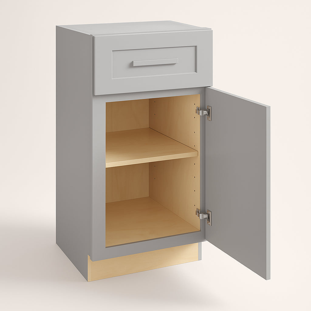 Home Decorators Collection Grayson Pearl Gray Soft-Close Base Kitchen Cabinet