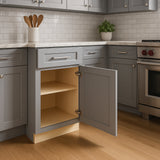 Home Decorators Collection Grayson Pearl Gray Soft-Close Base Kitchen Cabinet