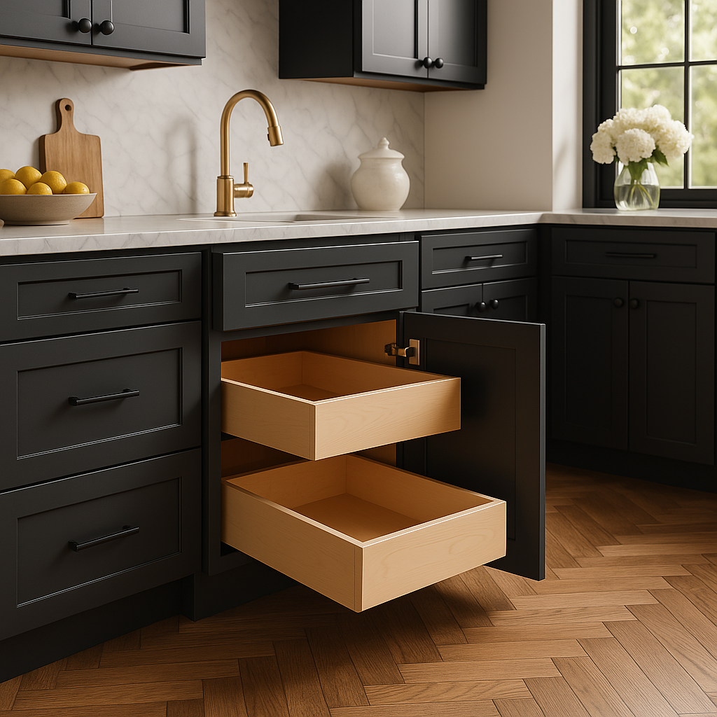 Home Decorators Collection Grayson Deep Onyx Kitchen Base Cabinet
