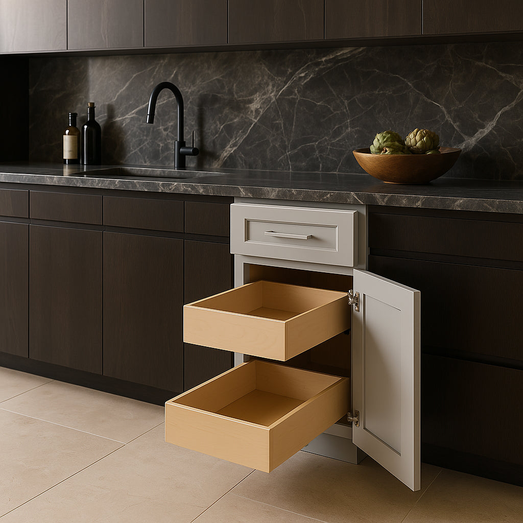 Home Decorators Collection Grayson Pearl Gray Base Kitchen Cabinet