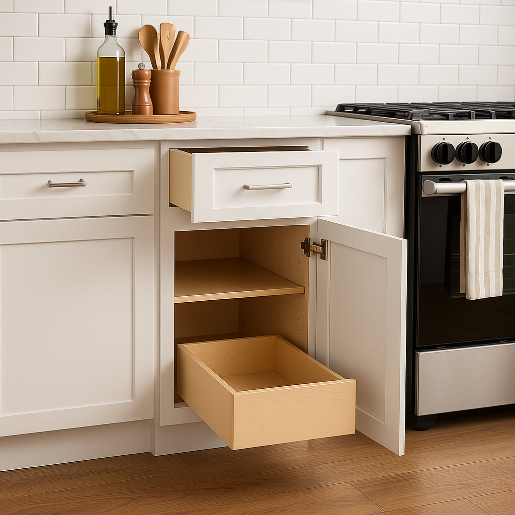 Home Decorators Collection Grayson Plywood Base Kitchen Cabinet in Pacific White