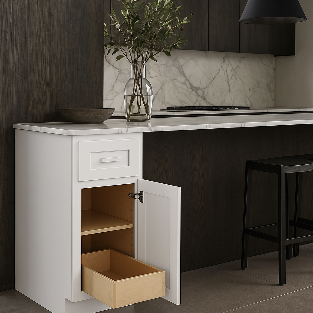 Home Decorators Collection Grayson Plywood Base Kitchen Cabinet in Pacific White