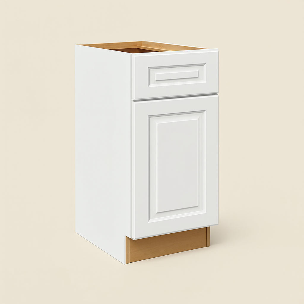Home Decorators Collection Grayson 15 in. W x 24 in. D x 34.5 in. H Assembled Plywood Base Kitchen Cabinet in Pacific White