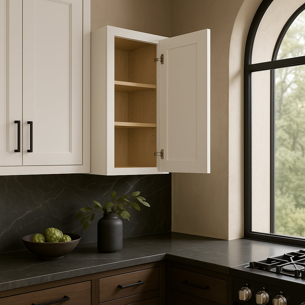 Home Decorators Collection Grayson 12 in. W x 12 in. D x 30 in. H Assembled Plywood Wall Kitchen Cabinet in Pacific White with Soft Close