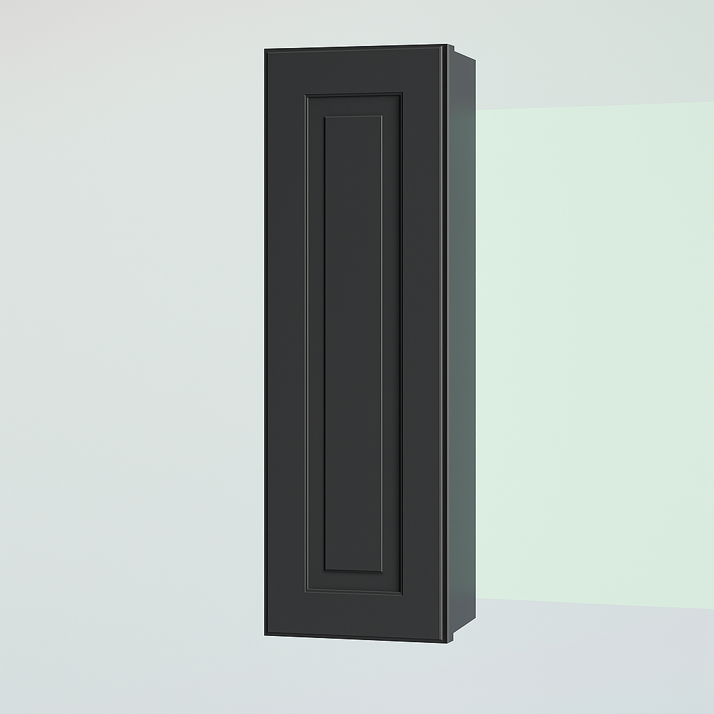 Home Decorators Collection Grayson 12 in. W x 12 in. D x 36 in. H Assembled Plywood Wall Kitchen Cabinet in Deep Onyx with Soft Close