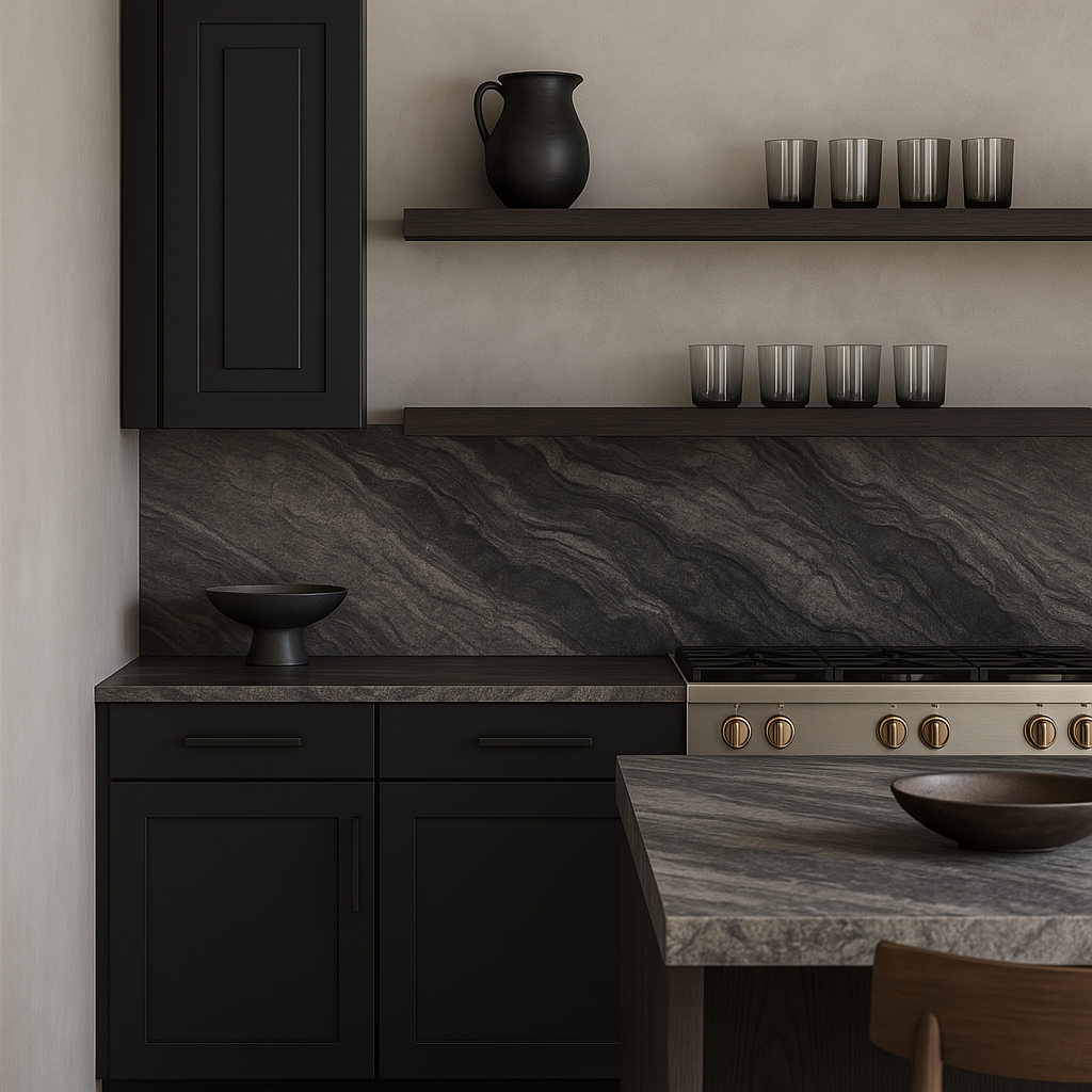 Home Decorators Collection Grayson 15 in. W x 12 in. D x 30 in. H Assembled Plywood Wall Kitchen Cabinet in Deep Onyx with Soft Close