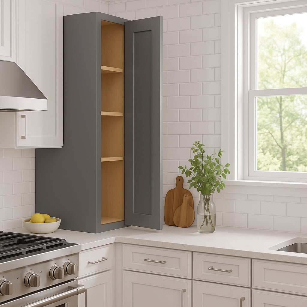 Home Decorators Collection Grayson Pearl Gray Kitchen Wall Cabinet with Soft-Close