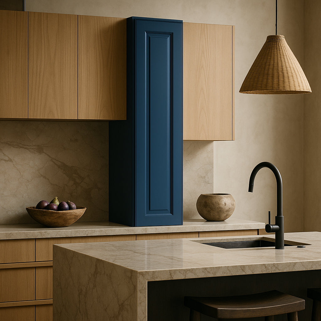 Home Decorators Collection Grayson Mythic Blue Wall Kitchen Cabinet