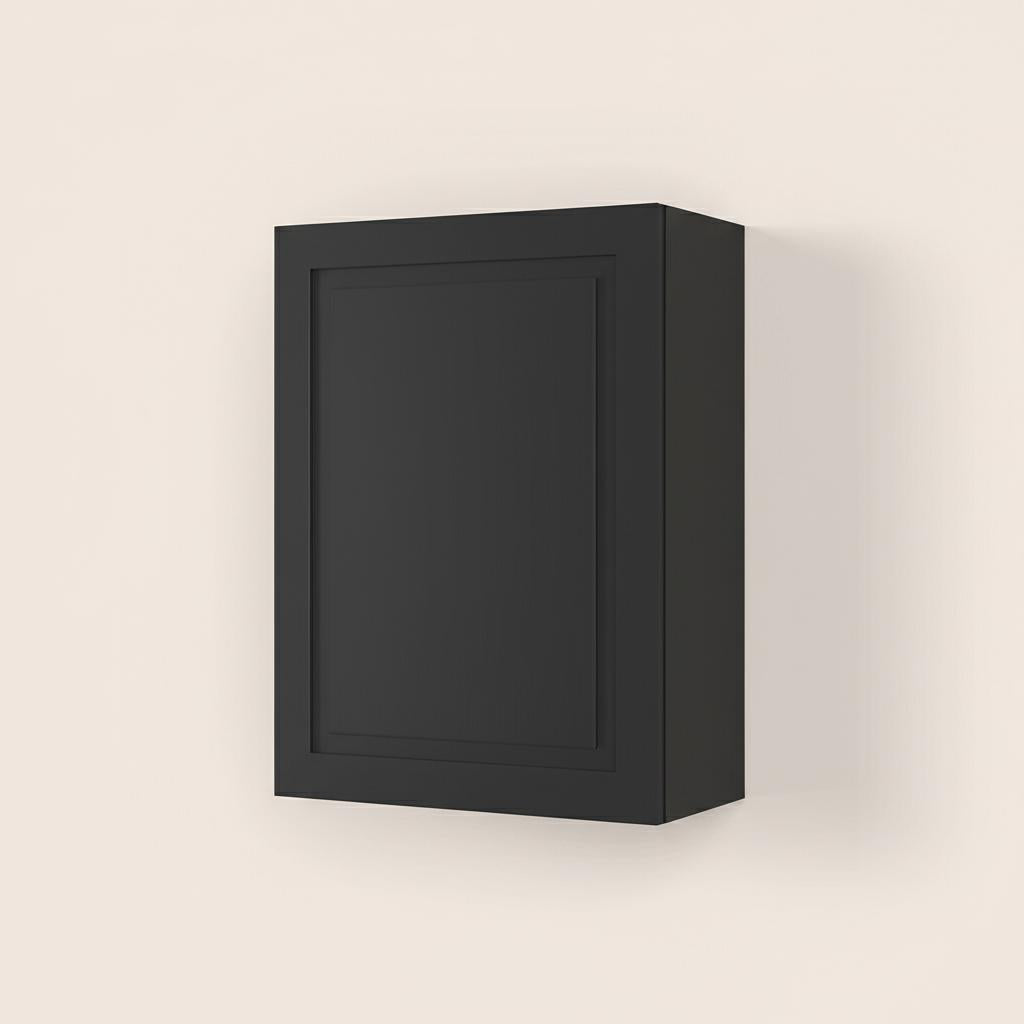 Home Decorators Collection Grayson 18 in. W x 12 in. D x 30 in. H Assembled Plywood Wall Kitchen Cabinet in Deep Onyx with Soft Close