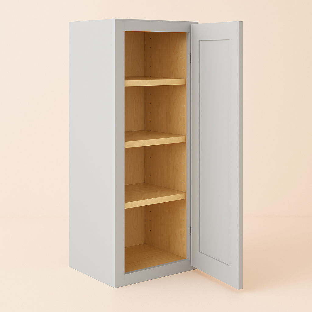 Home Decorators Collection Grayson 15 in. W x 12 in. D x 36 in. H Assembled Plywood Wall Kitchen Cabinet in Pearl Gray with Soft Close