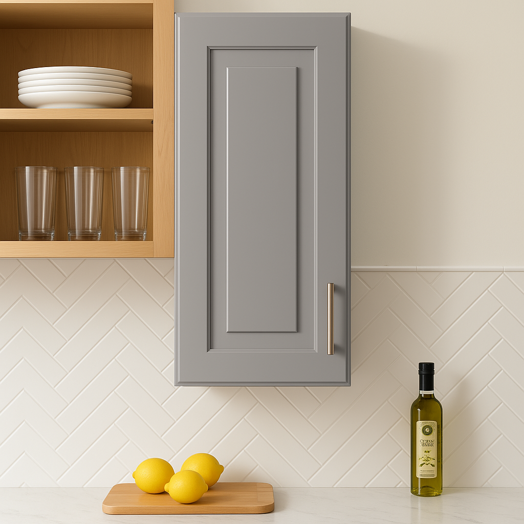 Home Decorators Collection Grayson Pearl Gray Wall Kitchen Cabinet with Soft Close