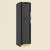 Home Decorators Collection Grayson 18 in. W x 24 in. D x 84 in. H Assembled Plywood Pantry Kitchen Cabinet in Deep Onyx