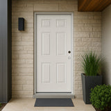 Masonite 6-Panel Primed Smooth Fiberglass Prehung Front Door, Left-Hand Inswing, 30 in. x 80 in.