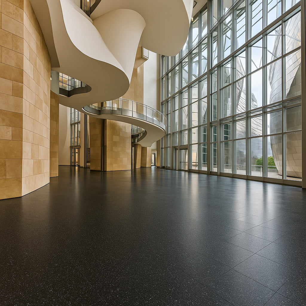 Armstrong Flooring Safety Zone VCT Slate Black 12-in x 12-in Commercial Vinyl Tile Flooring