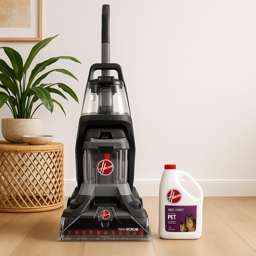 HOOVER Turbo Scrub XL Corded Upright Carpet Cleaner with 128 Oz Pet Solution Bundle