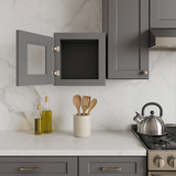 HOMEIBRO 12 in. W x 12 in. D x 12 in. H Shaker Gray Plywood Wall Kitchen Cabinet with 1-Door