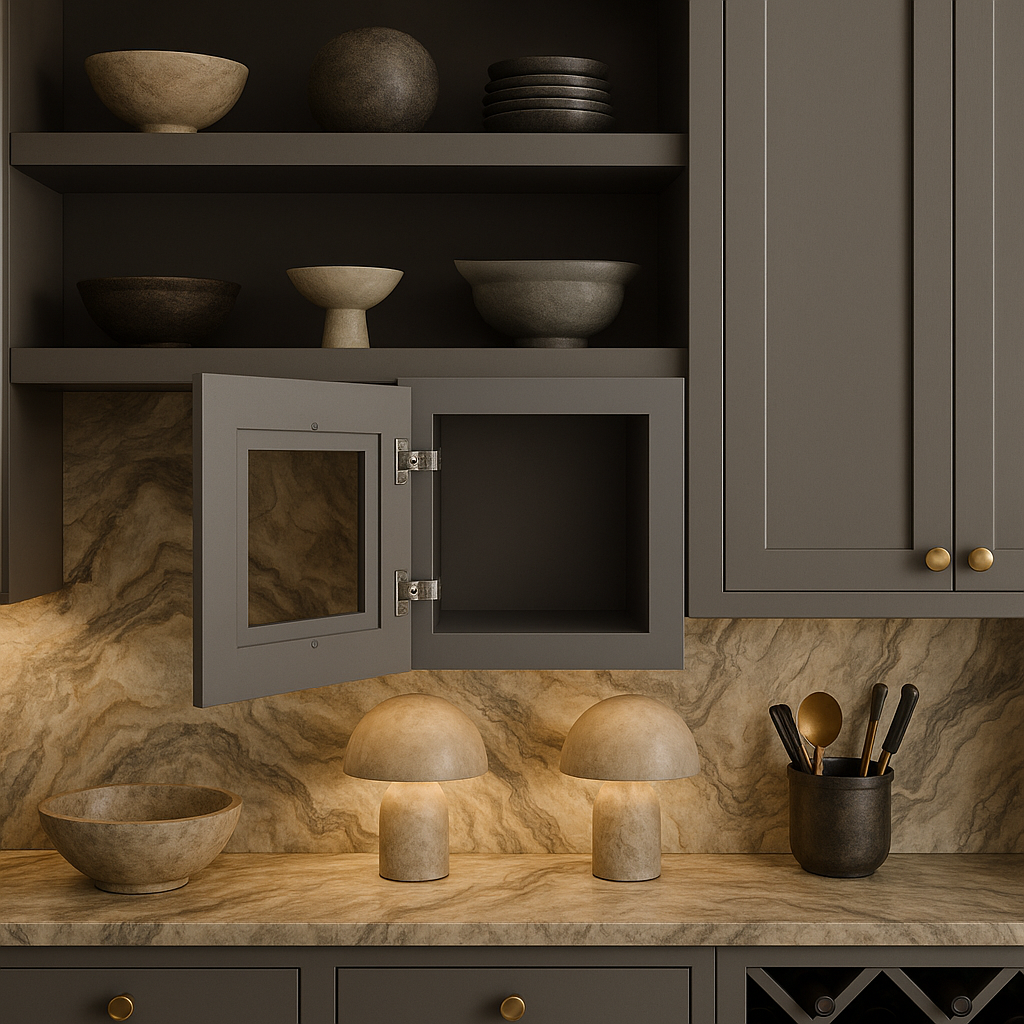 HOMEIBRO 36 in. W x 12 in. D x 12 in. H Shaker Gray Plywood Wall Kitchen Cabinet with 2 Doors