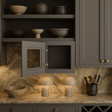 HOMEIBRO 36 in. W x 12 in. D x 12 in. H Shaker Gray Plywood Wall Kitchen Cabinet with 2 Doors