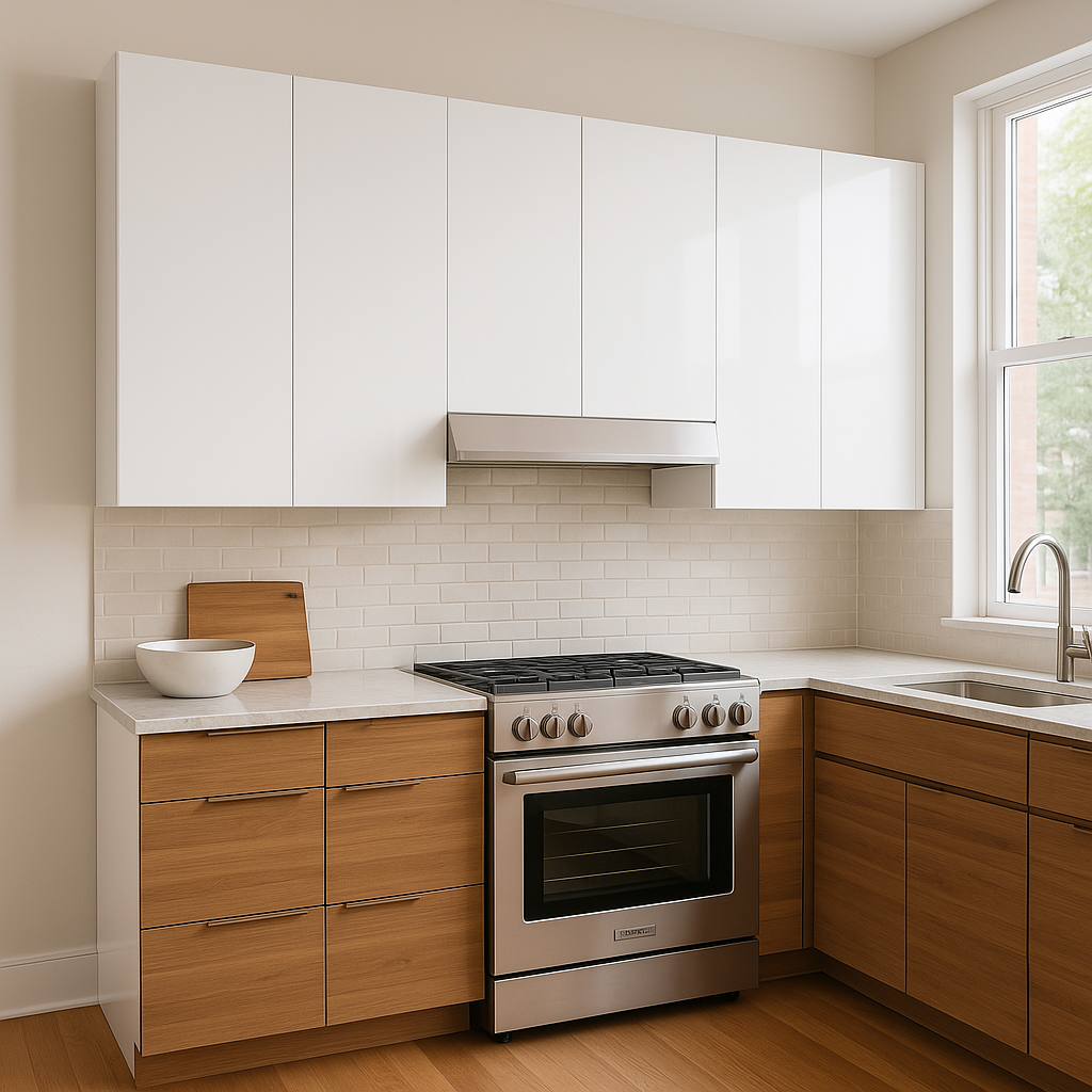Cambridge Radiance 9 in. W x 12 in. D x 30 in. H Ready-to-Assemble Slab Wall Kitchen Cabinet in White Gloss