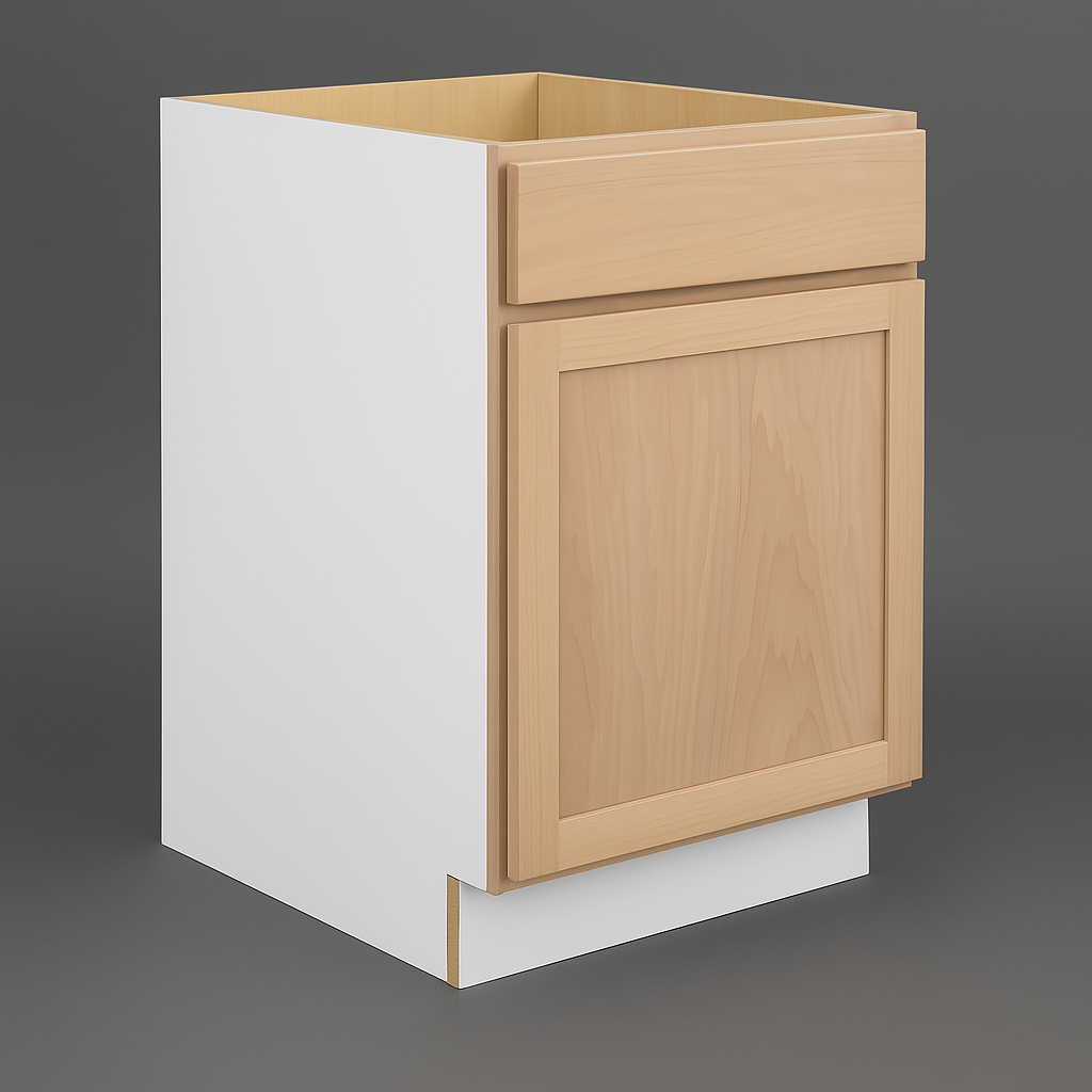 Hampton Bay 24 in. W x 24 in. D x 34.5 in. H Unfinished Base Kitchen Cabinet with CLICKREADY Technology