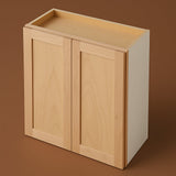 Hampton Bay Ready to Assemble Wall Kitchen Cabinet, 27 in. W x 12 in. D x 30 in. H, Unfinished with CLICKREADY Technology