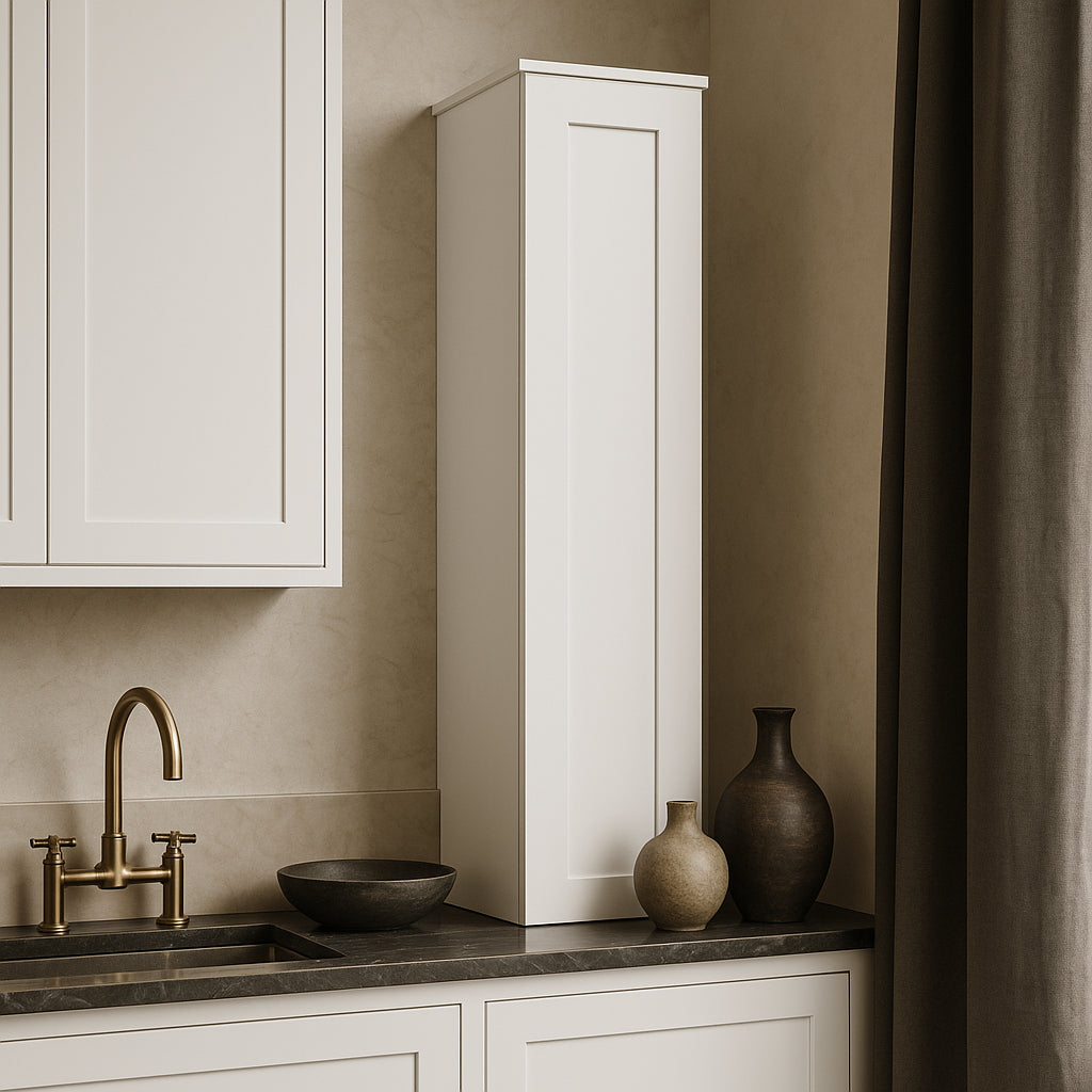 Hampton Bay Avondale Shaker Wall Kitchen Cabinet, Alpine White, 9 in. W x 12 in. D x 36 in. H