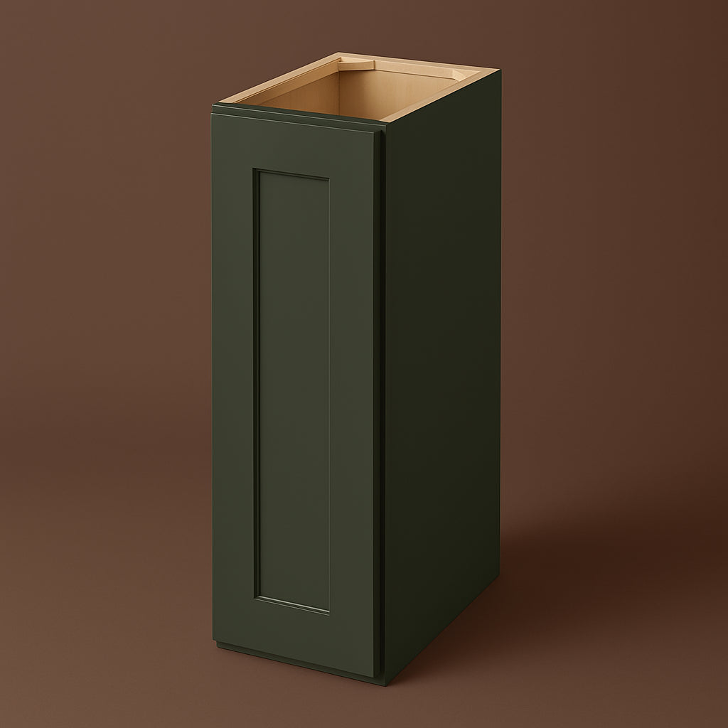 Hampton Bay Avondale Shaker Wall Kitchen Cabinet, 9 in. W x 12 in. D x 30 in. H, Fern Green