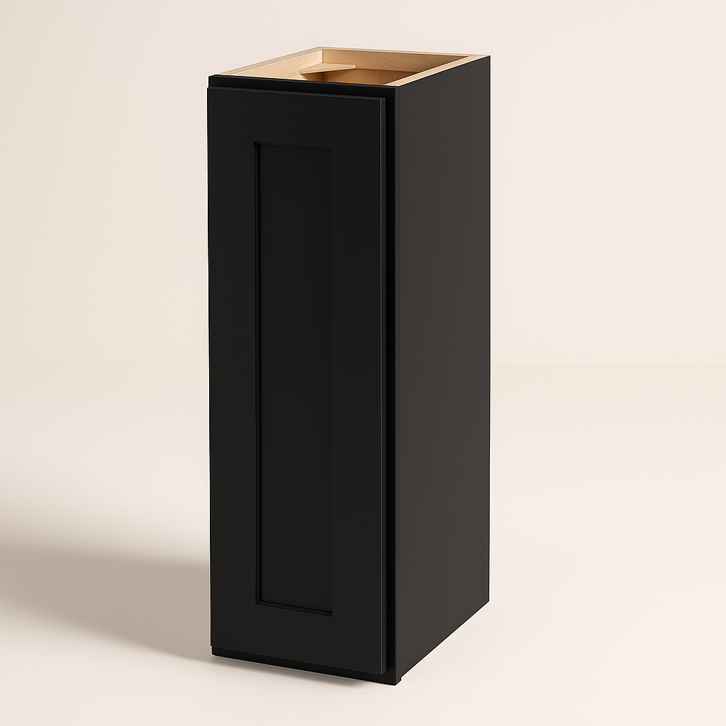 Hampton Bay Avondale Shaker Wall Kitchen Cabinet, 9 in. W x 12 in. D x 30 in. H, Raven Black
