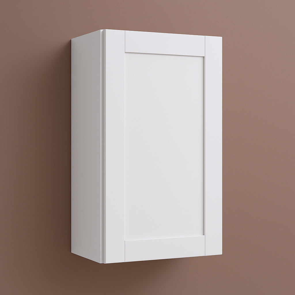 MILL'S PRIDE Richmond Verona White Plywood Shaker Wall Kitchen Cabinet, 18 in W x 12 in D x 30 in H