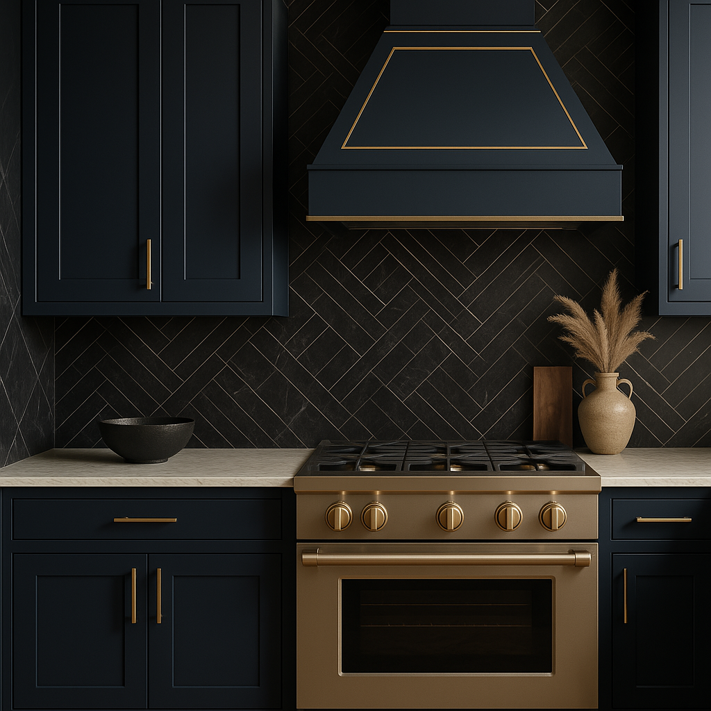 Hampton Bay Avondale 9 in. W x 12 in. D x 36 in. H Ready to Assemble Plywood Shaker Wall Kitchen Cabinet in Ink Blue