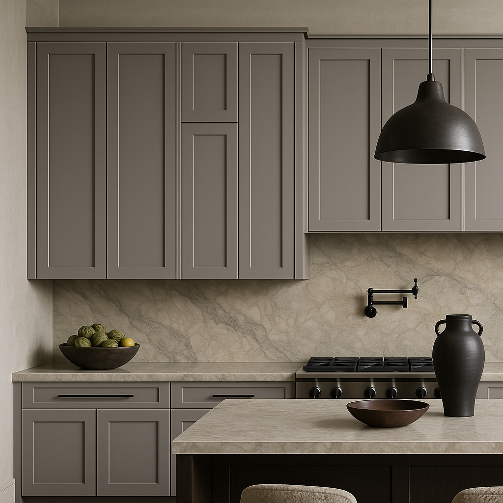 MILL'S PRIDE Richmond Vesuvius Gray Plywood Shaker Wall Kitchen Cabinet 12 in W x 12 in D x 36 in H