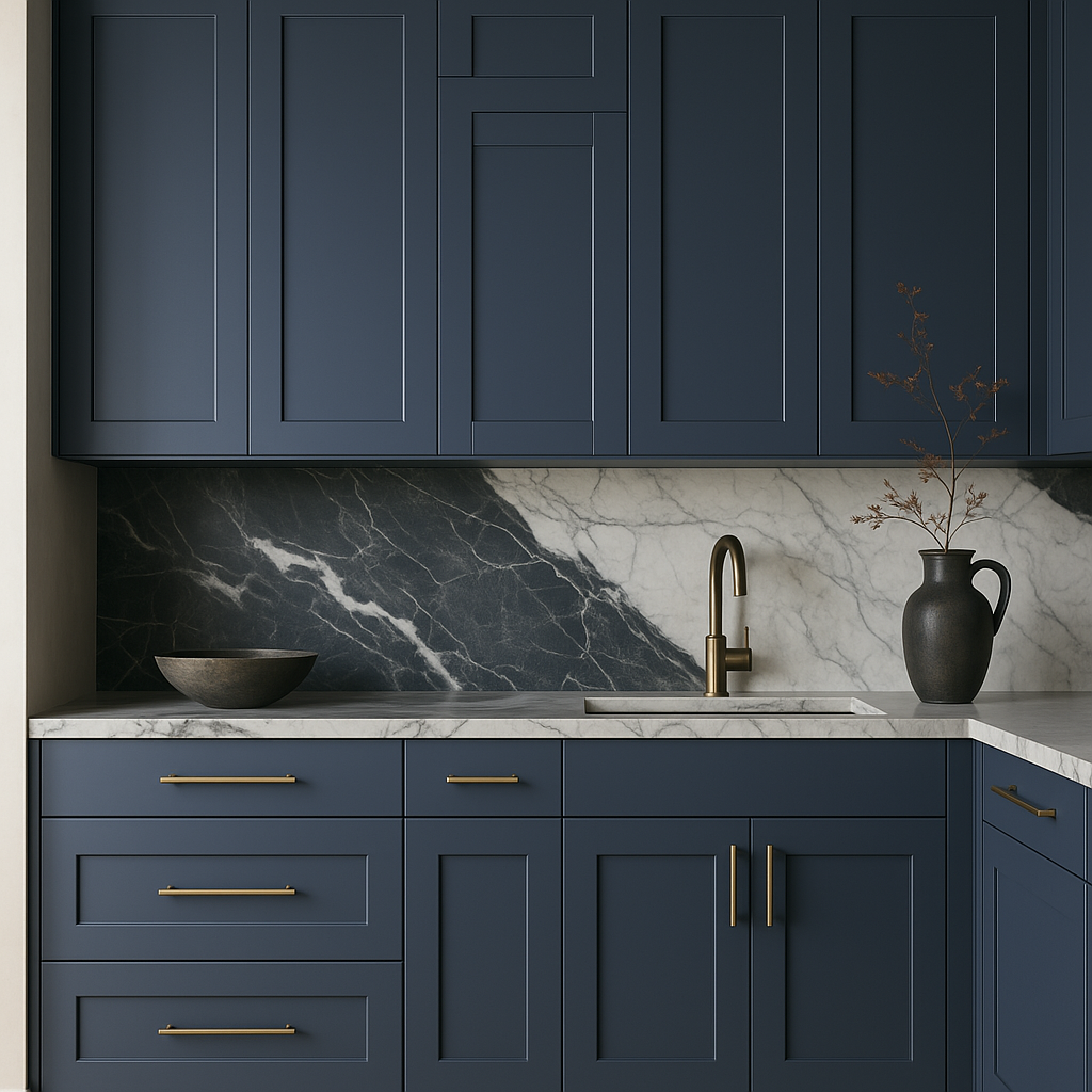 MILL'S PRIDE Richmond Valencia Blue Plywood Shaker Wall Kitchen Cabinet - 12" W x 12" D x 30" H