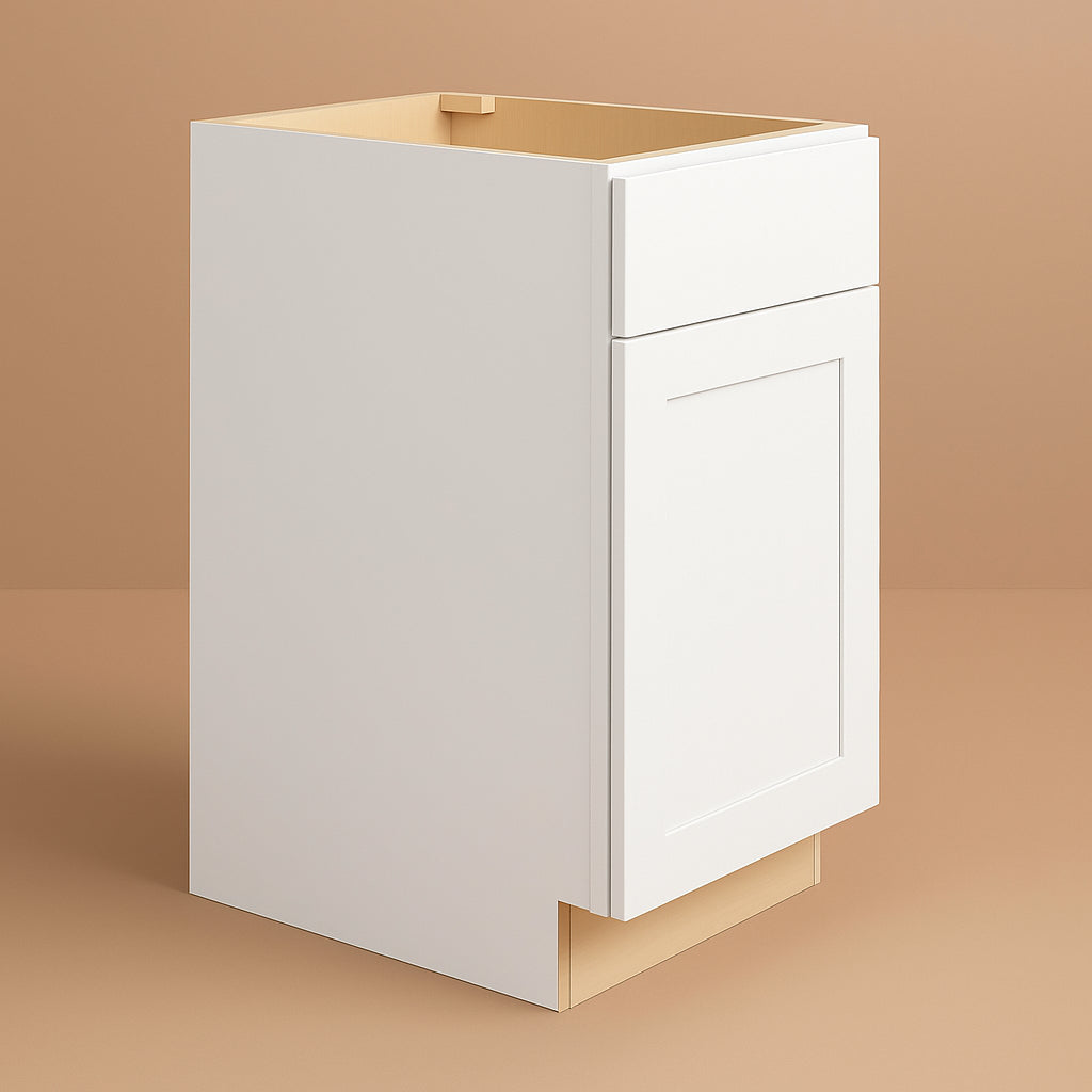 Hampton Bay Avondale Shaker Base Kitchen Cabinet, 21 in. W x 24 in. D x 34.5 in. H, Alpine White