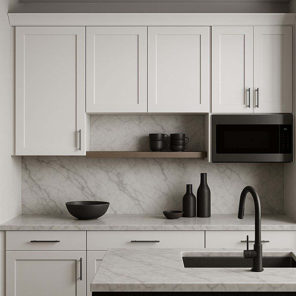 Hampton Bay Avondale Shaker Wall Kitchen Cabinet, Alpine White, 18 in. W x 12 in. D x 36 in. H