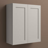 Hampton Bay Avondale 30 in. W x 12 in. D x 30 in. H Ready-to-Assemble Plywood Shaker Wall Kitchen Cabinet in Dove Gray