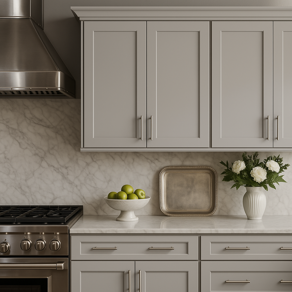 Hampton Bay Avondale 30 in. W x 12 in. D x 30 in. H Ready-to-Assemble Plywood Shaker Wall Kitchen Cabinet in Dove Gray