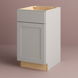 Hampton Bay Avondale 15 in. W x 24 in. D x 34.5 in. H Ready to Assemble Plywood Shaker Base Kitchen Cabinet in Dove Gray