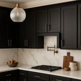 Hampton Bay Avondale 18 in. Shaker Wall Kitchen Cabinet in Raven Black