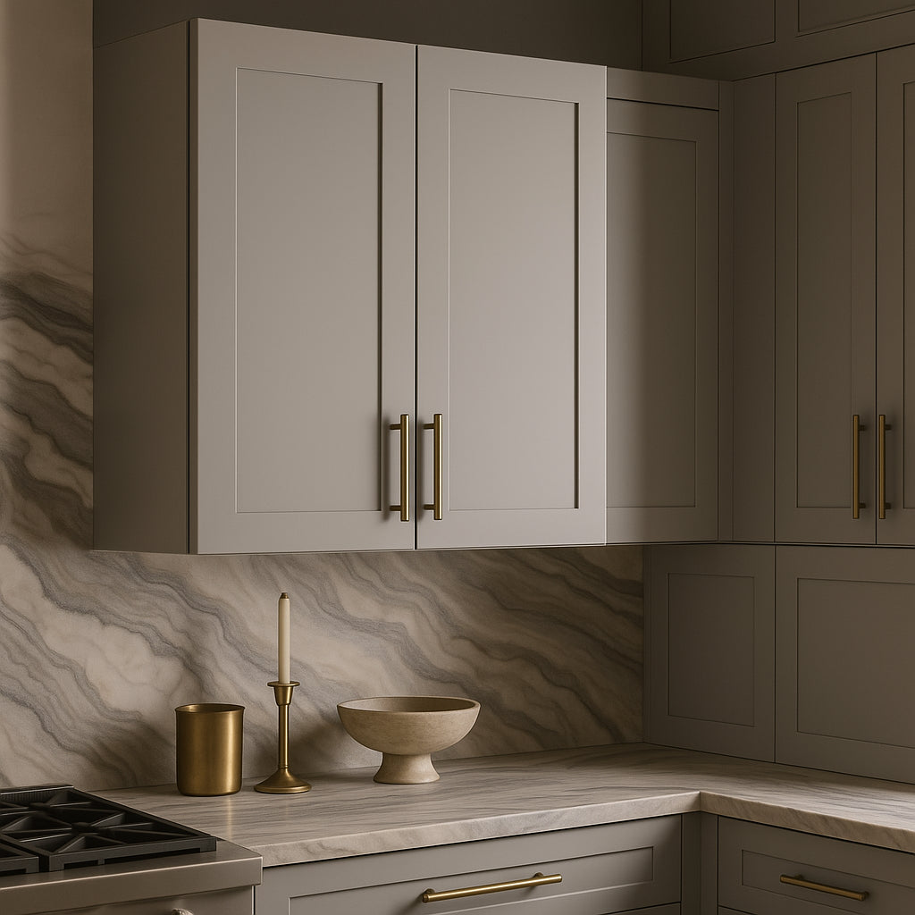 Hampton Bay Avondale 36 in. W x 12 in. D x 30 in. H Ready-to-Assemble Plywood Shaker Wall Kitchen Cabinet in Dove Gray