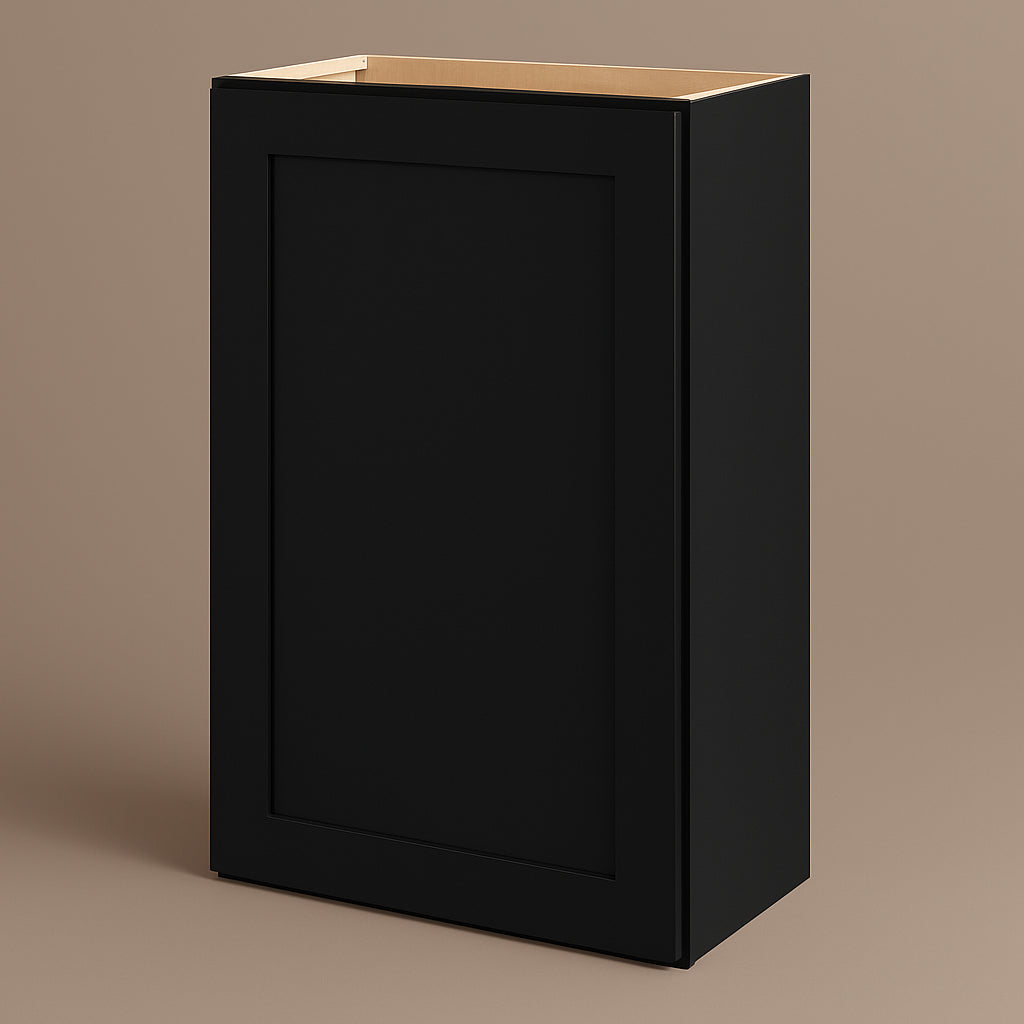 Hampton Bay Avondale Shaker Wall Kitchen Cabinet, 24 in. W x 12 in. D x 36 in. H, Raven Black
