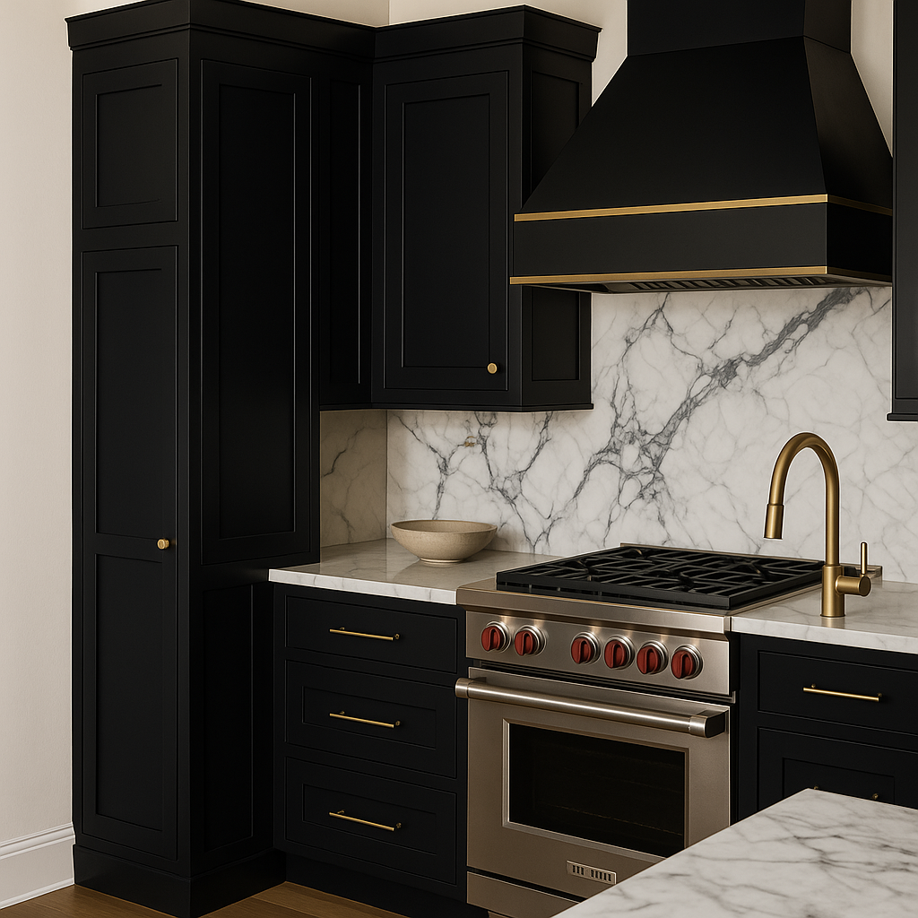 Hampton Bay Avondale Shaker Wall Kitchen Cabinet, 24 in. W x 12 in. D x 36 in. H, Raven Black