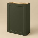 Hampton Bay Avondale 24 in. W x 12 in. D x 36 in. H Plywood Shaker Wall Kitchen Cabinet in Fern Green