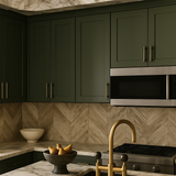 Hampton Bay Avondale Shaker Wall Kitchen Cabinet, 15 in. W x 12 in. D x 30 in. H, Fern Green