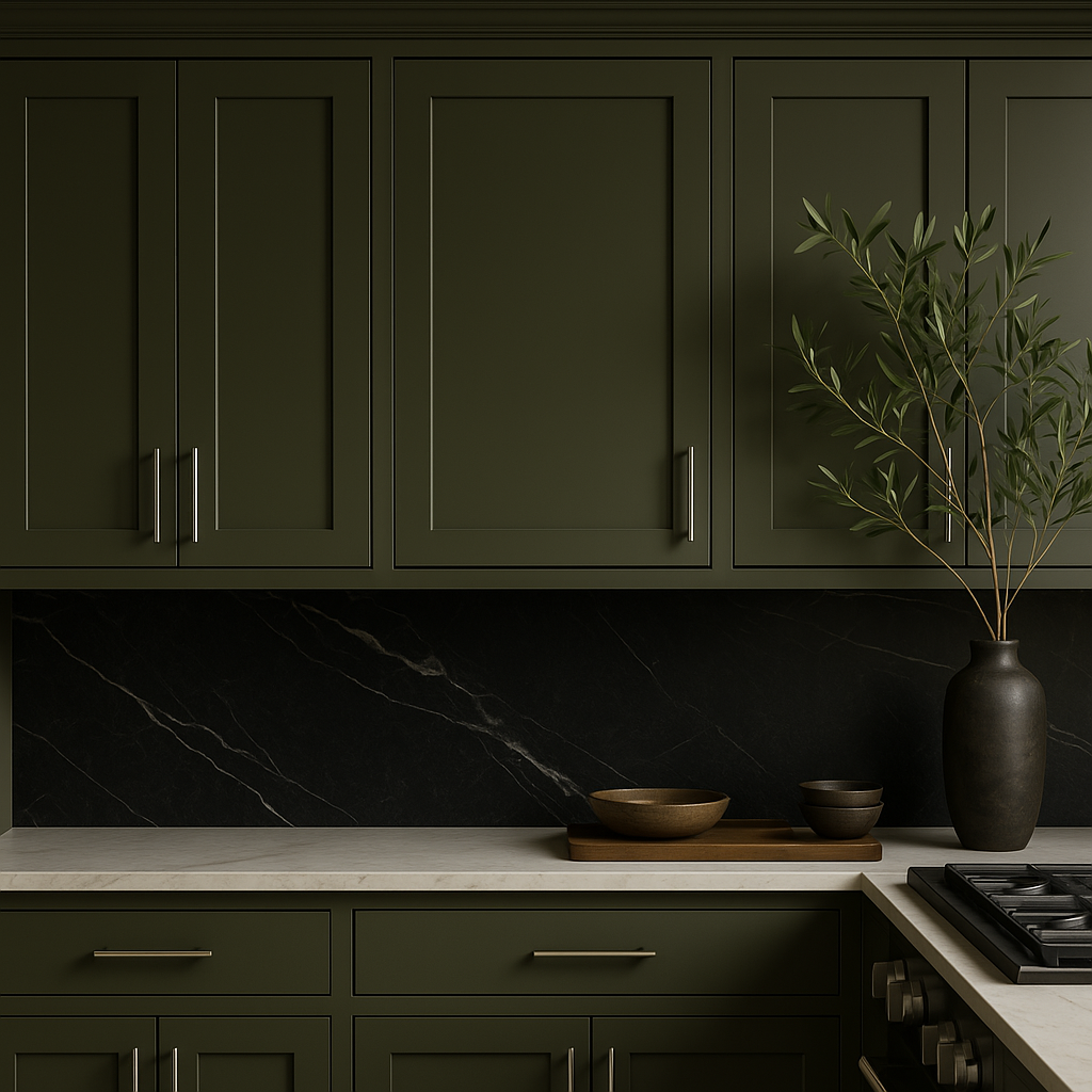 Hampton Bay Avondale 21" Fern Green Shaker Wall Kitchen Cabinet