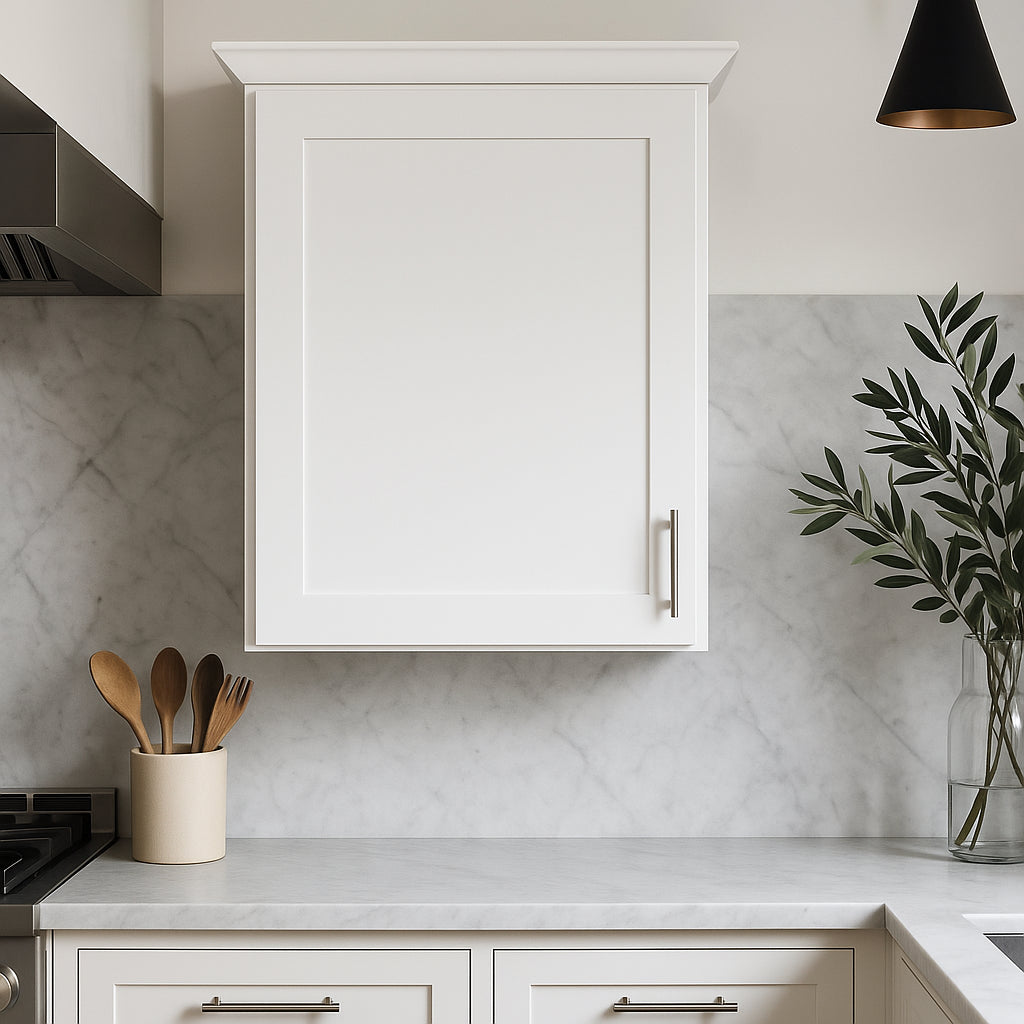 Hampton Bay Avondale 24 in. Alpine White Shaker Wall Kitchen Cabinet