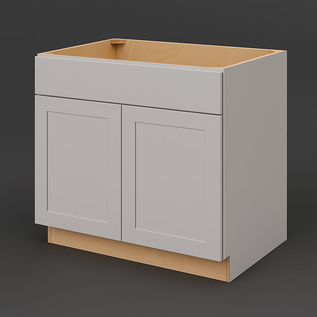Hampton Bay Avondale 36" Shaker Sink Base Cabinet in Dove Gray
