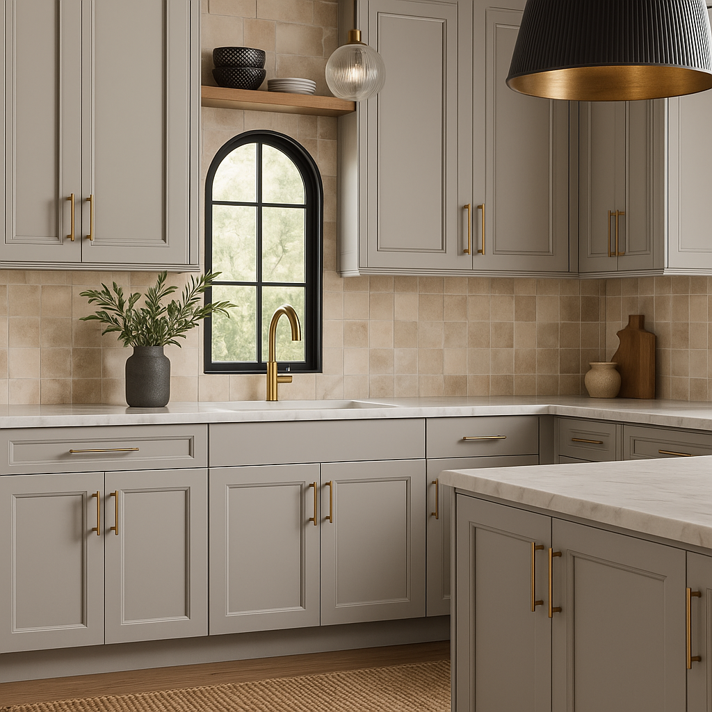 Hampton Bay Avondale 36" Shaker Sink Base Cabinet in Dove Gray