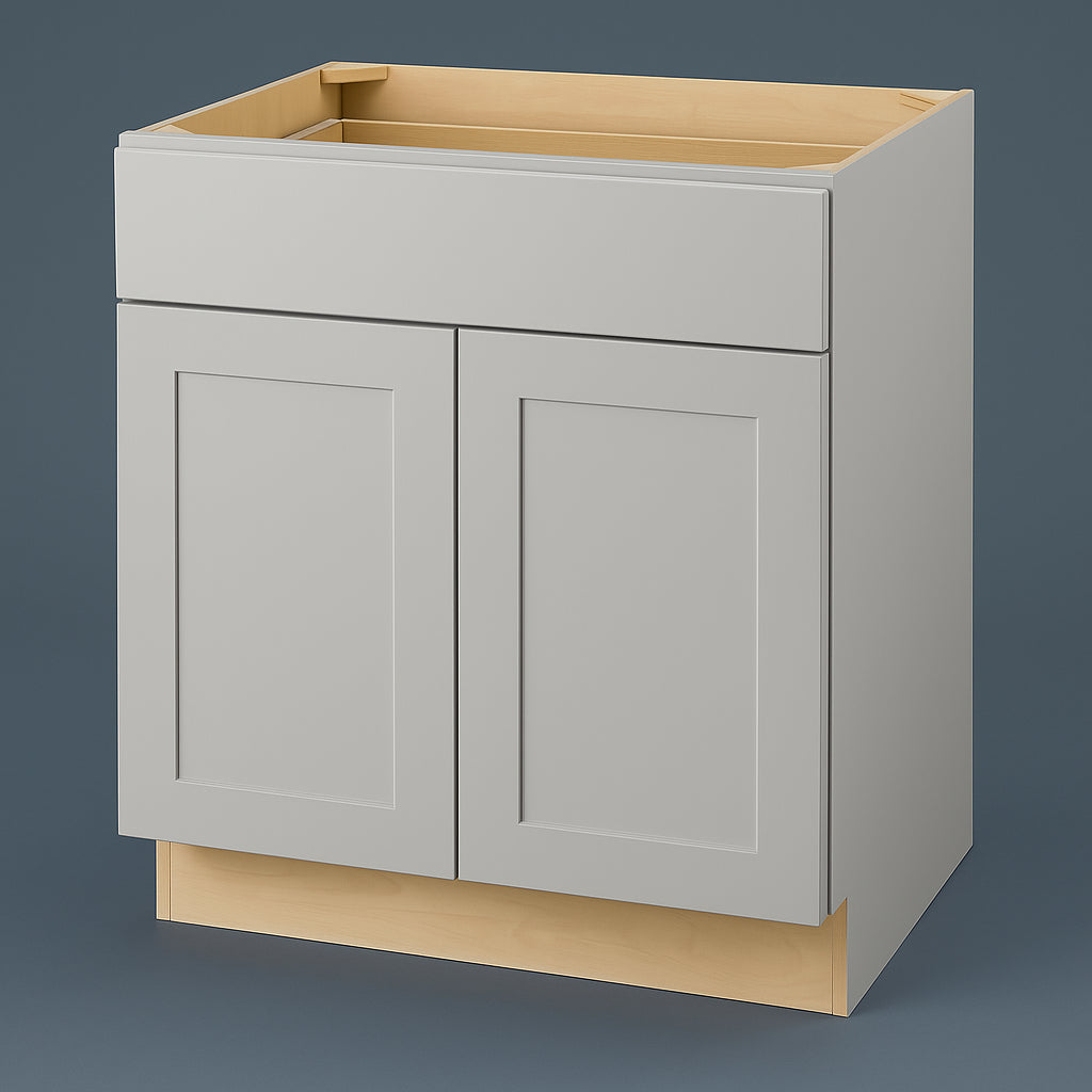 Hampton Bay Avondale 30-inch Dove Gray Shaker Base Kitchen Cabinet
