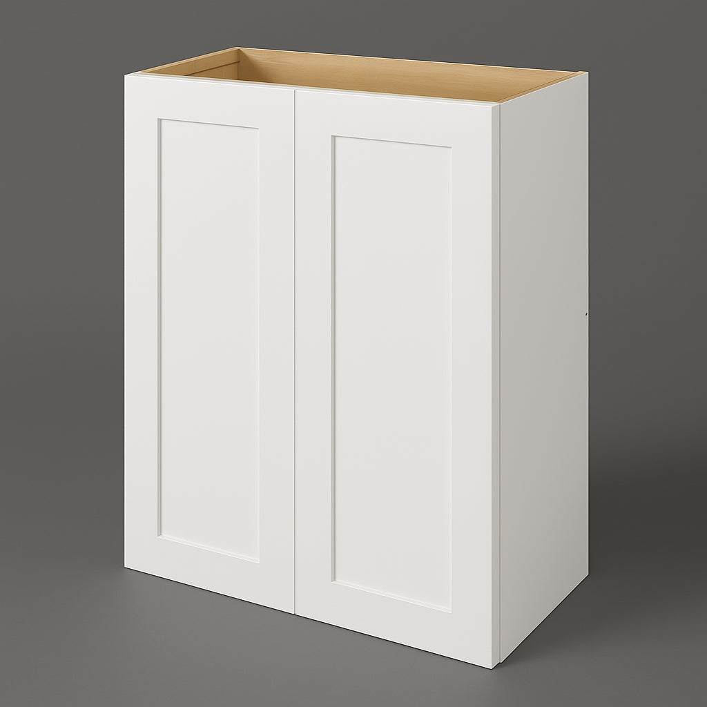 Hampton Bay Avondale 27 in. Alpine White Shaker Wall Kitchen Cabinet