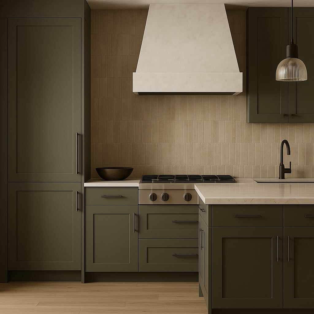 Hampton Bay Avondale 12-inch Fern Green Shaker Base Kitchen Cabinet